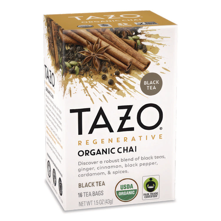 Tea Bags, Organic Chai, 16/Box