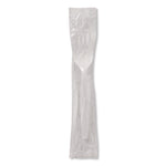 Mediumweight Polypropylene Cutlery, Individually Wrapped, Fork, Plastic, White, 1,000/Carton