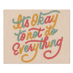 Vegan-Suede Layflat Hardbound Journal, It's OK to Not Do Everything, Medium/College Rule, White Cover, (144) 8 x 5.5 Sheets