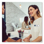 Flexible Self-Adhesive Mini Name Badge Labels, 1 X 3.75, Hello, Assorted, 100/pack