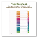 Customizable Table Of Contents Ready Index Dividers With Multicolor Tabs, 10-Tab, 1 To 10, 11 X 8.5, White, 3 Sets