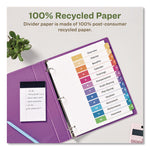 Customizable Table Of Contents Ready Index Dividers With Multicolor Tabs, 12-Tab, 1 To 12, 11 X 8.5, White, 3 Sets