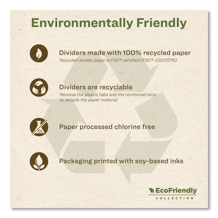 Customizable Table Of Contents Ready Index Dividers With Multicolor Tabs, 12-Tab, 1 To 12, 11 X 8.5, White, 3 Sets