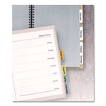 Printable Plastic Tabs with Repositionable Adhesive, 1/5-Cut, Assorted Colors, 1.25" Wide, 96/Pack