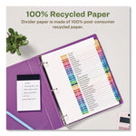 Customizable Table Of Contents Ready Index Dividers With Multicolor Tabs, 31-Tab, 1 To 31, 11 X 8.5, White, 1 Set