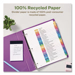 Customizable Table Of Contents Ready Index Dividers With Multicolor Tabs, 26-Tab, A To Z, 11 X 8.5, White, 1 Set