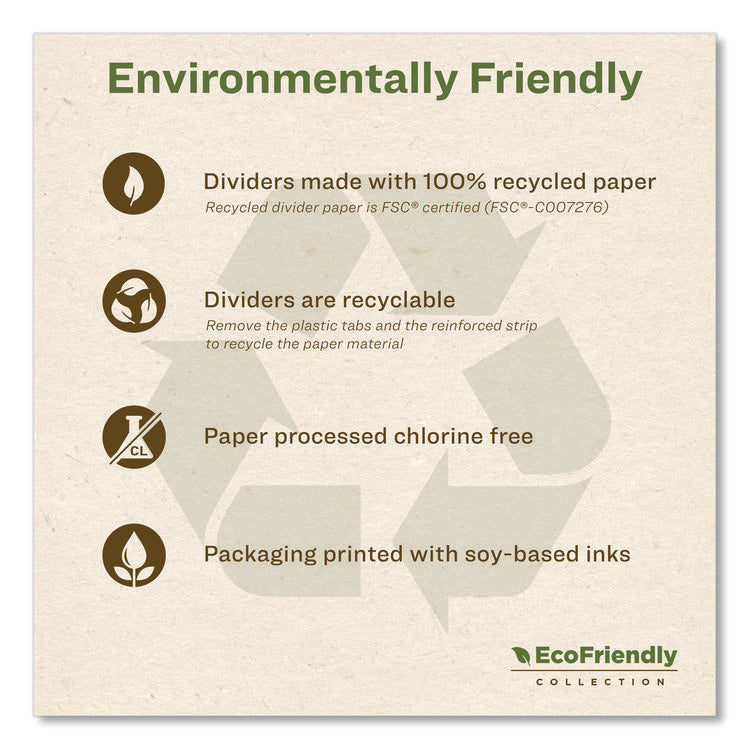 Customizable Table Of Contents Ready Index Dividers With Multicolor Tabs, 26-Tab, A To Z, 11 X 8.5, White, 1 Set