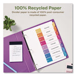 Customizable Table Of Contents Ready Index Dividers With Multicolor Tabs, 8-Tab, 1 To 8, 11 X 8.5, White, 3 Sets