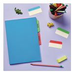 Ultra Tabs Repositionable Tabs, Wide and Slim: 3" x 1.5", 1/3-Cut, Assorted Colors, 24/Pack