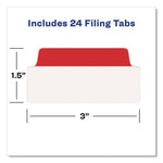Ultra Tabs Repositionable Tabs, Wide and Slim: 3" x 1.5", 1/3-Cut, Assorted Colors, 24/Pack