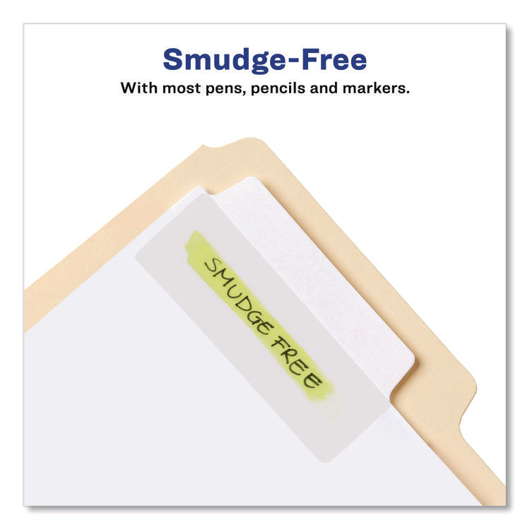 Ultra Tabs Repositionable Tabs, Wide and Slim: 3" x 1.5", 1/3-Cut, White, 24/Pack