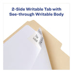Ultra Tabs Repositionable Tabs, Wide and Slim: 3" x 1.5", 1/3-Cut, White, 24/Pack