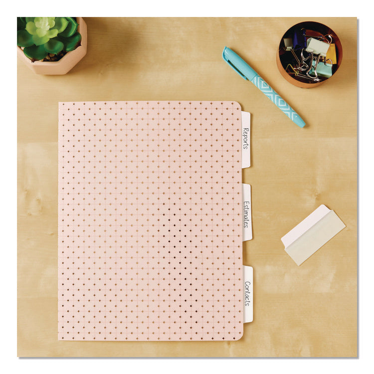 Ultra Tabs Repositionable Tabs, Wide and Slim: 3" x 1.5", 1/3-Cut, White, 24/Pack