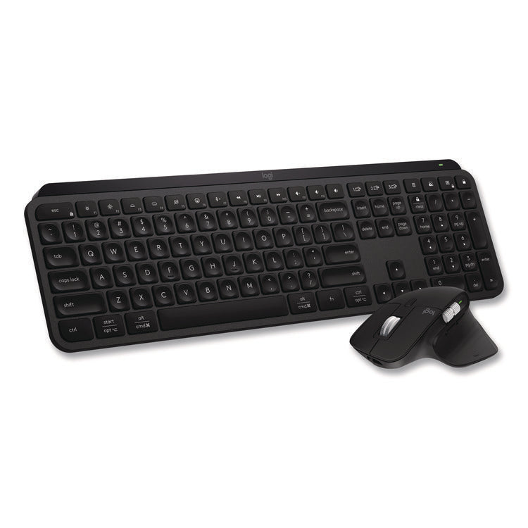 MX Keys S Combo, 33 ft Wireless Range, Black