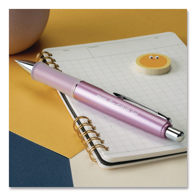 Dr. Grip Limited Gel Pen, Retractable, Fine 0.7 Mm, Black Ink, Champagne Mauve Barrel
