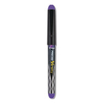 Varsity Fountain Pen, Medium 1 mm, Purple Ink, Clear/Black/Purple Barrel