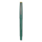 Razor Point Fine Line Porous Point Pen, Stick, Extra-Fine 0.3 Mm, Green Ink, Green Barrel, Dozen