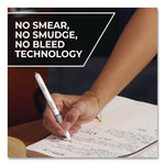 S-Gel Fashion Barrel Gel Pen, Retractable, Medium 0.7 mm, Assorted Ink, White Barrel, 8/Pack