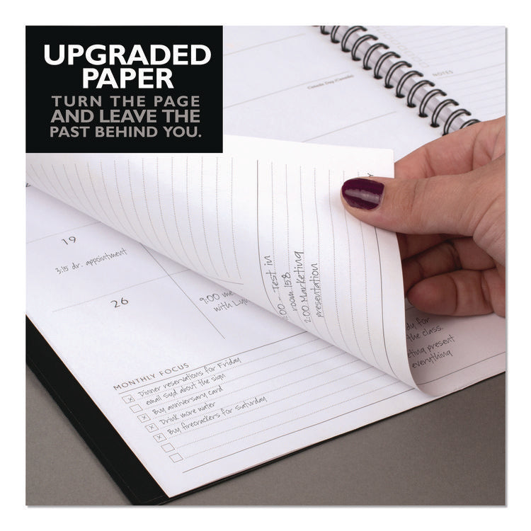 Elevation Academic Weekly/Monthly Planner, 8.5 x 5.5, Black Cover, 12-Month (July to June): 2024 to 2025