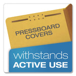 Reinforced Pressboard Classification Folders, 1.75" Expansion, 1 Divider, 4 Fasteners, Letter Size, Yellow Exterior, 10/Box