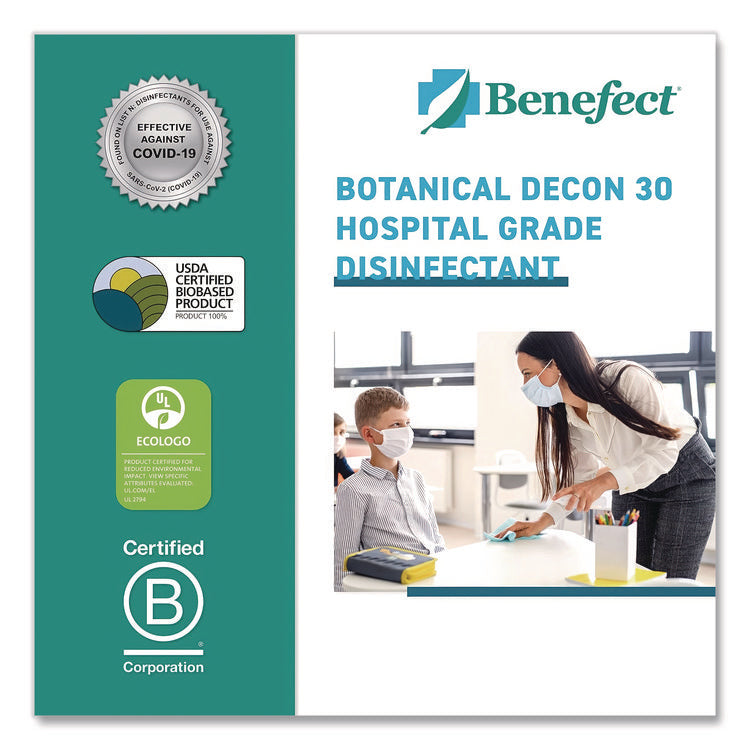 Botanical Decon 30 Disinfectant Cleaner, Light Lemon and Thyme Scent, 1 gal Bottle