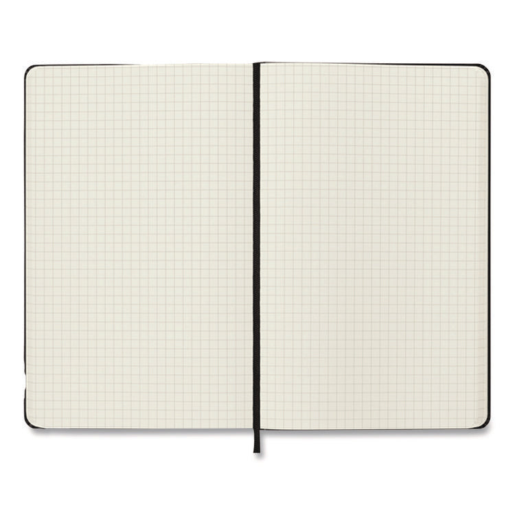 Hard Cover Notebook, 1-Subject, Quadrille Rule, Black Cover, (120) 8.25 x 5 Sheets