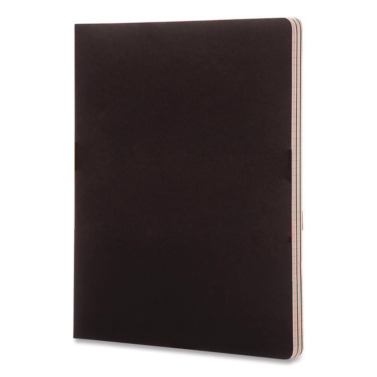 Cahier Journal, 1-Subject, Narrow Rule, Black Cover, 10 x 7.5 Sheets, 3/Pack