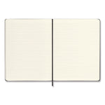 Classic Colored Hardcover Notebook, 1-Subject, Narrow Rule, Black Cover, (192) 10 x 7.5 Sheets