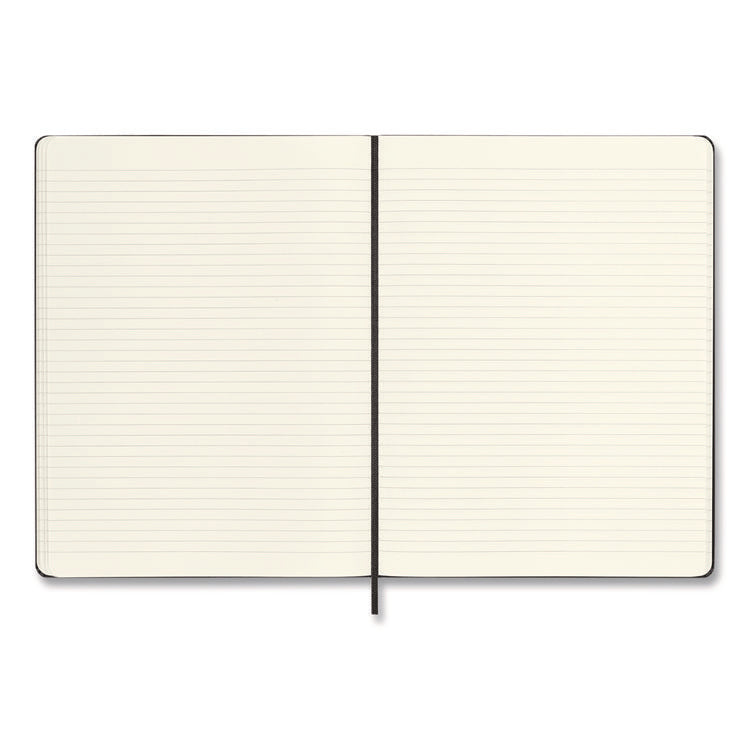 Classic Colored Hardcover Notebook, 1-Subject, Narrow Rule, Black Cover, (192) 10 x 7.5 Sheets
