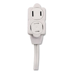 Indoor Extension Cord, 15 Ft, 13 A, White