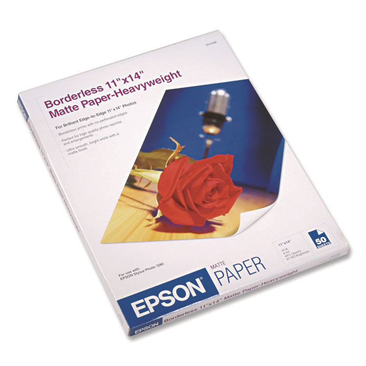 Premium Matte Presentation Paper, 9 Mil, 11 X 14, Matte Bright White, 50/pack