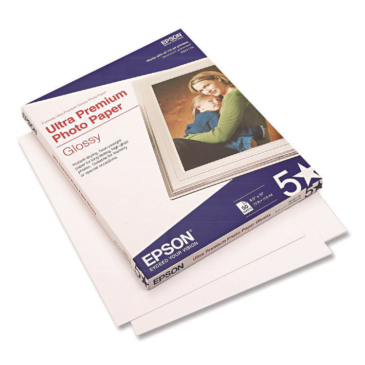 Ultra Premium Gloss Photo Paper, 11.8 Mil, 8.5 X 11, Bright White, 50/pack
