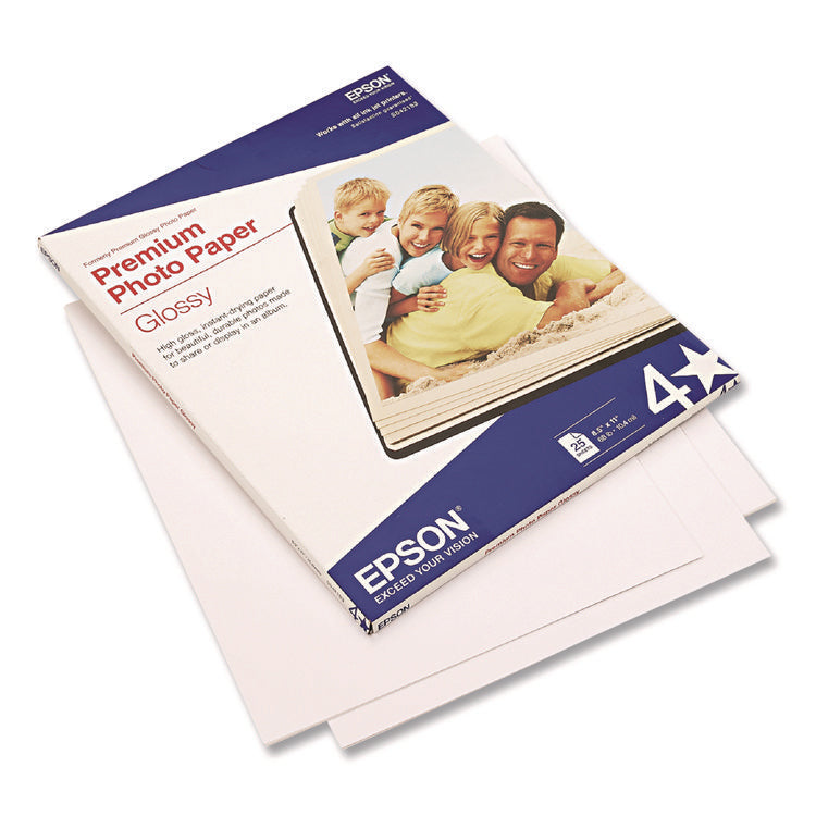 Premium Photo Paper, 10.4 Mil, 8.5 X 11, High-Gloss Bright White, 25/pack