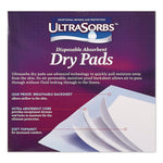 Ultrasorbs Disposable Dry Pads, 23" X 35", White, 7/box, 6/carton