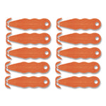 Kurve Blade Plus Safety Cutter, 5.75" Plastic Handle, Orange, 10/Box