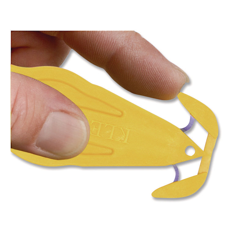 Kurve Blade Plus Safety Cutter, 5.75" Plastic Handle, Yellow, 10/Box