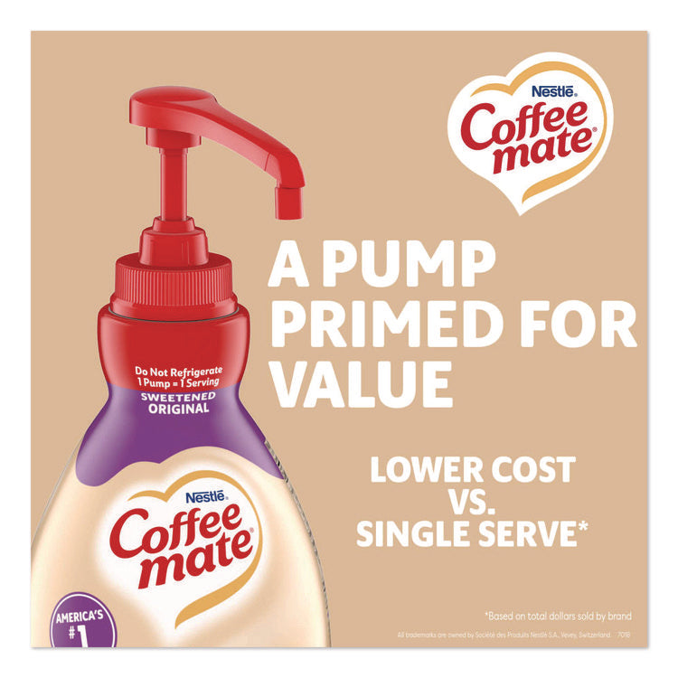 Liquid Coffee Creamer, Sweetened Original, 1.5 L Pump Bottle