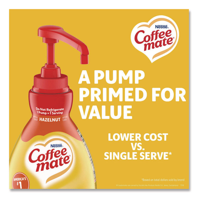 Liquid Coffee Creamer, Hazelnut, 1.5 L Pump Bottle