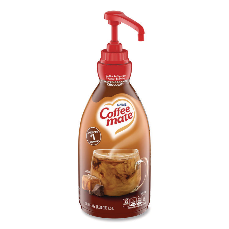 Liquid Creamer Pump Bottle, Salted Caramel Chocolate, 1.5 L Pump Bottle