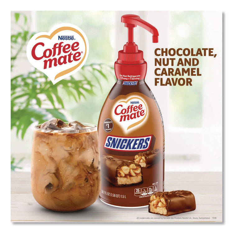 Liquid Coffee Creamer, Snickers, 1.5 L Pump Bottle