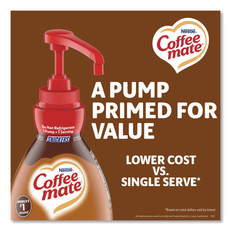 Liquid Coffee Creamer, Snickers, 1.5 L Pump Bottle