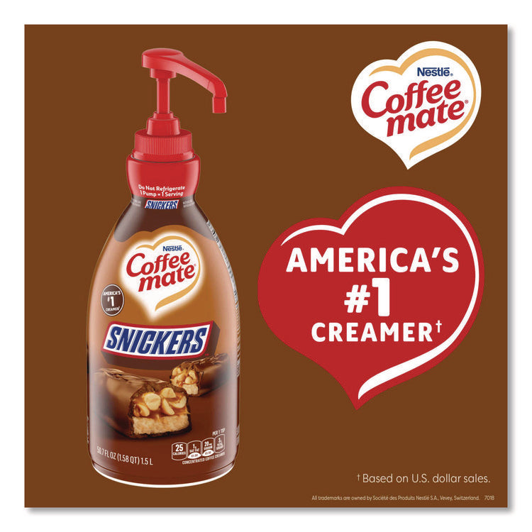 Liquid Coffee Creamer, Snickers, 1.5 L Pump Bottle