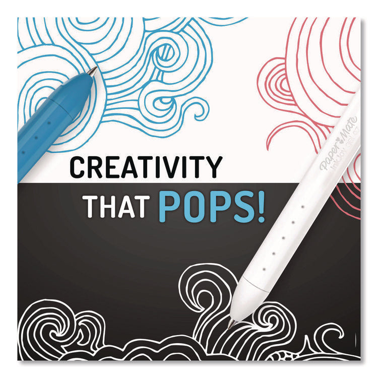 InkJoy Gel Bright Gel Pen, Retractable, Medium 0.7 mm, Assorted Ink, Assorted Barrel, 10/Pack