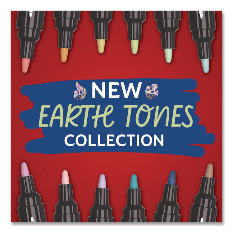 Creative Markers, Bullet Tip, Assorted Earth Tones, 12/Pack