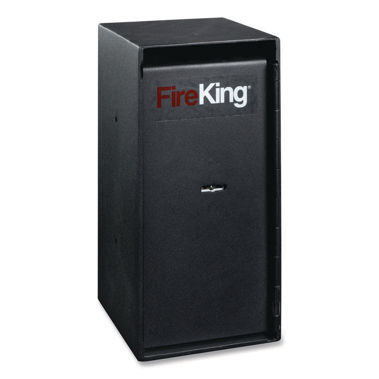 Theft Resistant Compact Cash Trim Safe, 0.2 Cu Ft, 6w X 7d X 12h, Black