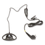 D-Style Earpiece with In-Line Microphone and Push-To-Talk, Black