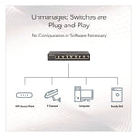 Unmanaged Gigabit Ethernet Switch, 16 Gbps Bandwidth, 192 Kb Buffer, 8 Ports