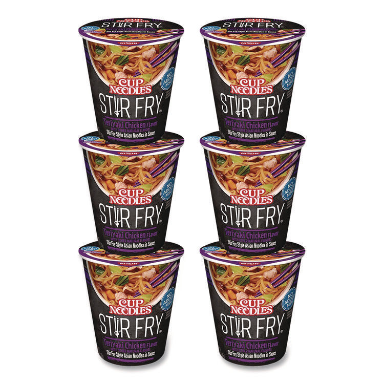 Cup Noodles Stir Fry, Teriyaki Chicken, 3 oz Cup, 6/Carton