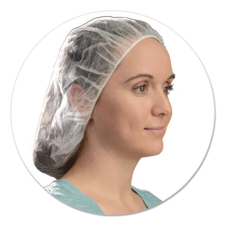 BC Series Bouffant Caps, 21", White, 1,000/Carton