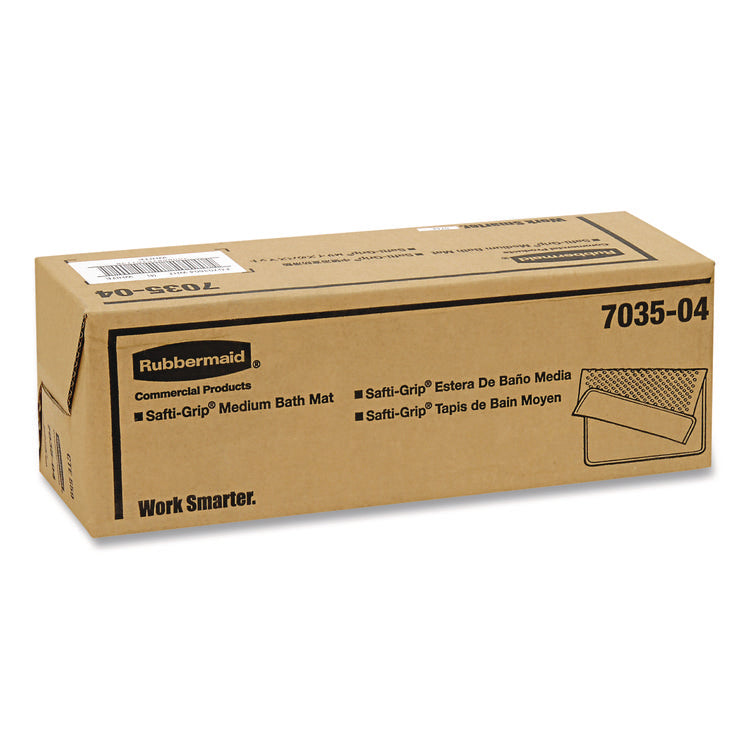 Safti-Grip Latex-Free Vinyl Bath Mat, 14 X 22.5, White, 4/carton